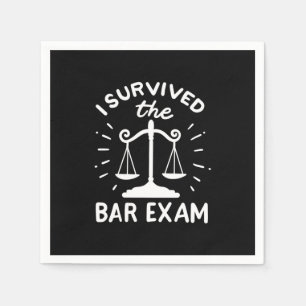 Lawyer Survived The Bar Exam Napkin