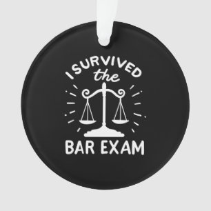 Lawyer Survived The Bar Exam Ornament