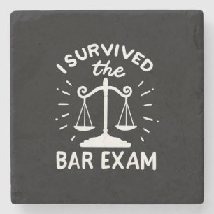 Lawyer Survived The Bar Exam Stone Coaster