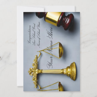 Lawyer-themed customisable congratulation card