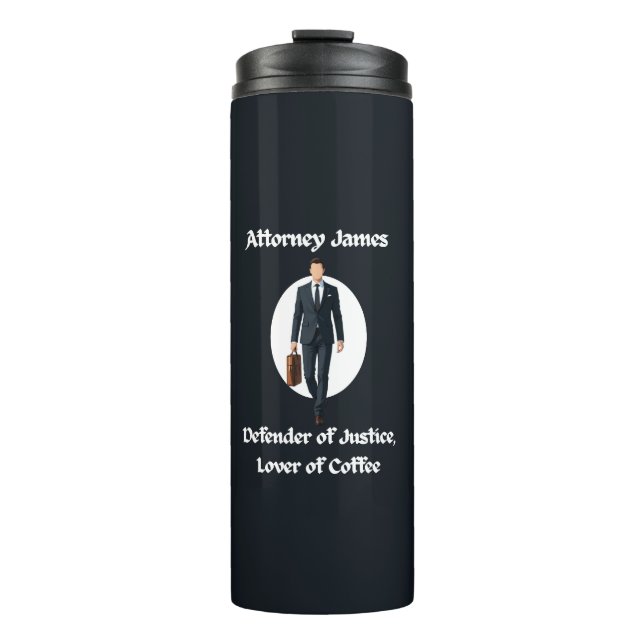 Lawyer Thermal Tumbler – Defender of Justice (Front)