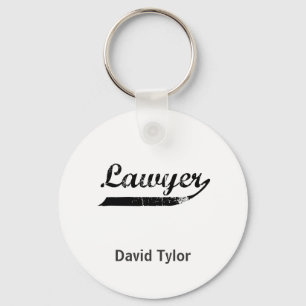 Lawyer typography key ring