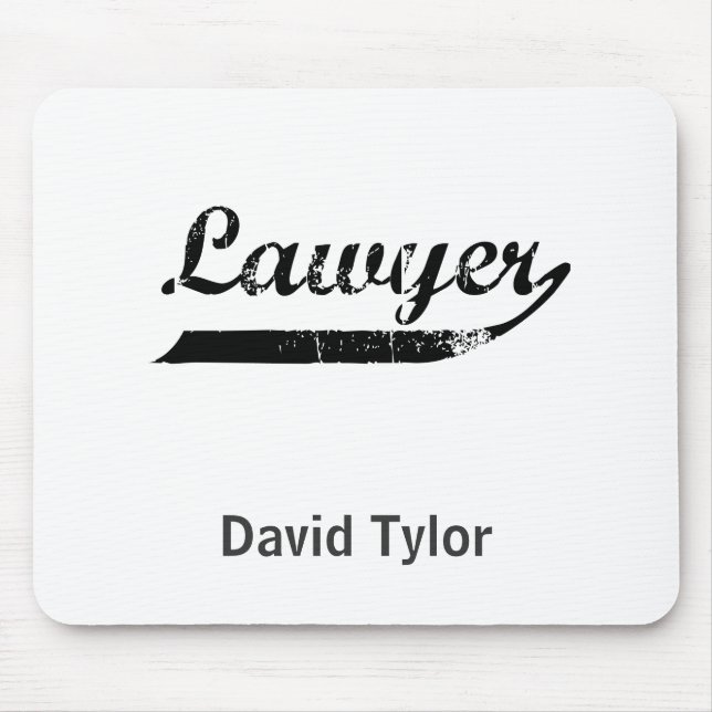 Lawyer typography mouse mat (Front)
