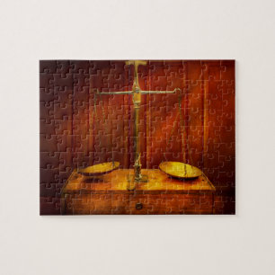 Lawyer - Unbalanced scale of justice Jigsaw Puzzle