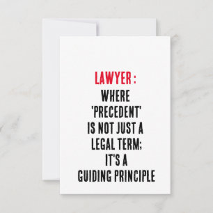 Lawyer Where 'precedent' is not just a legal term; Thank You Card