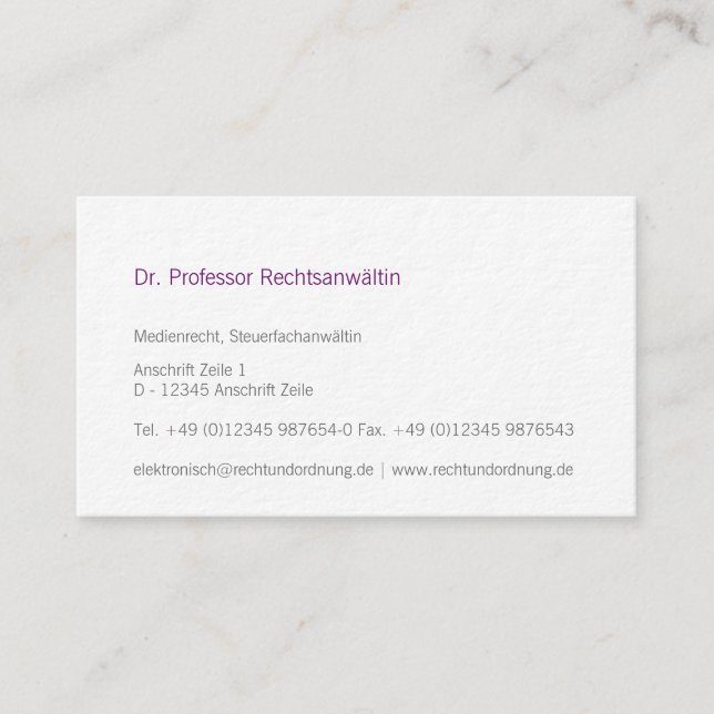 lawyer's business card (Front)