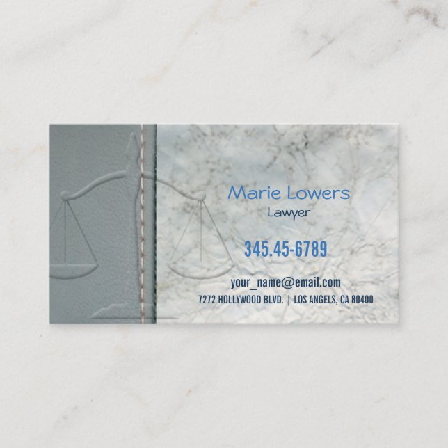 Lawyer's business card. card (Front)