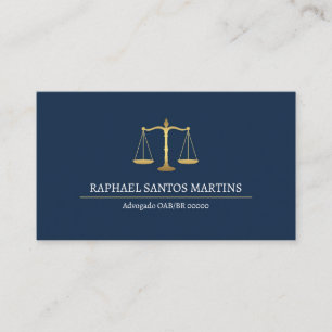 Lawyer's Business Card - Marine Blue