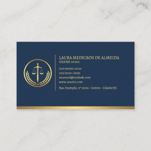 Lawyer's Business Card - Marine Blue