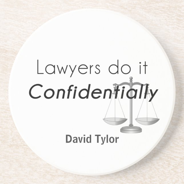 Lawyers do it Confidentially Coaster (Front)