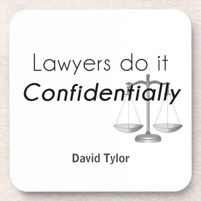 Lawyers do it Confidentially Coaster (Front)