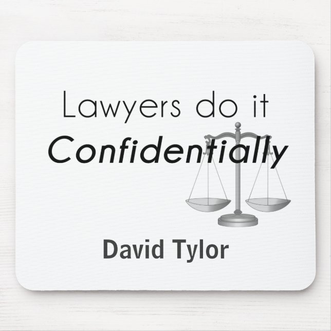 Lawyers do it Confidentially Mouse Mat (Front)