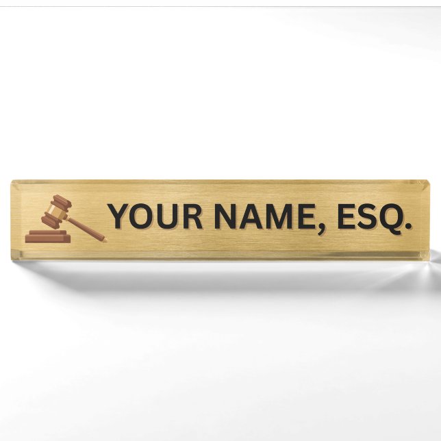 Lawyers Gift Desk Name Plate (Front)
