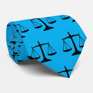 Lawyers Gift for men Scales of Justice, Bar Exam, Tie