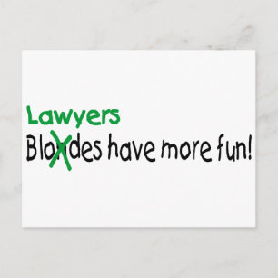 Lawyers Have More Fun Postcard