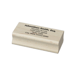 Lawyer's Name Professional Title Return Address Rubber Stamp