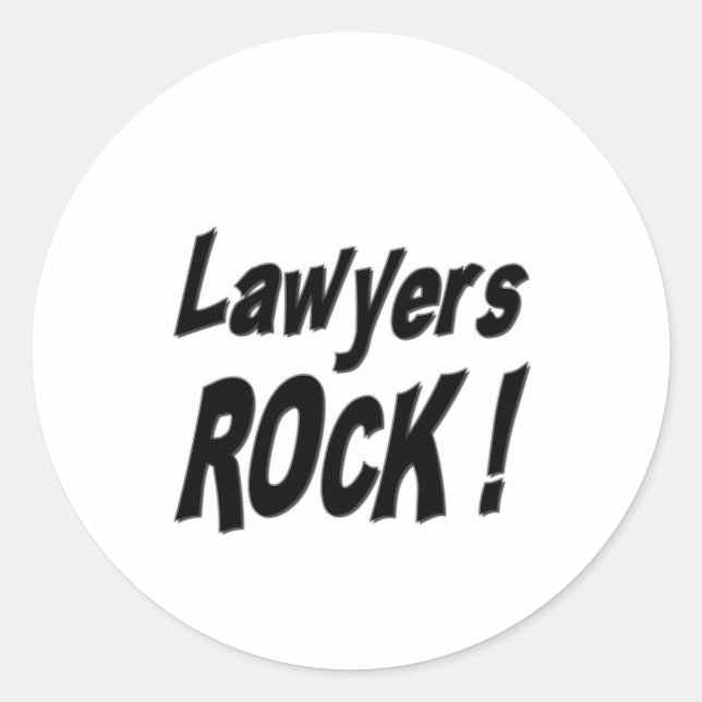 Lawyers Rock! Sticker (Front)