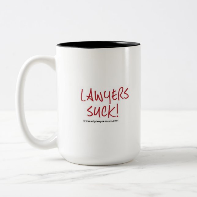 Lawyers Suck mug (Left)