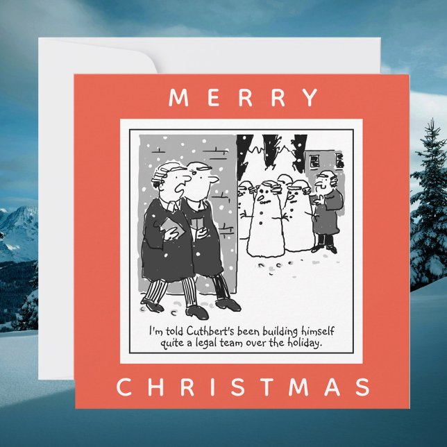 Lawyers with Legal Team of Snowmen Card (Creator Uploaded)