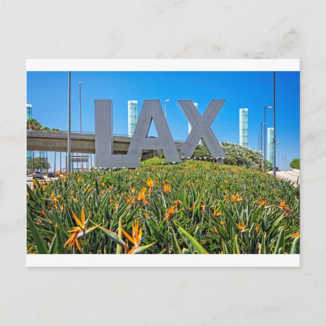 LAX Airport Sign Postcard (Front)
