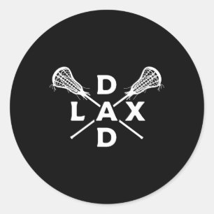 Lax Dad Mens Lacrosse Shirt For Lacrosse Player  Classic Round Sticker