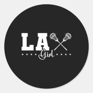 Lax Girl Lacrosse Player  Classic Round Sticker