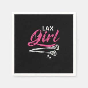 Lax Girl Lacrosse Stick Lacrosse Player Napkin