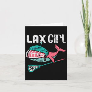 Lax Girl Lacrosse Whale Cute Sport Player Goalie G Card