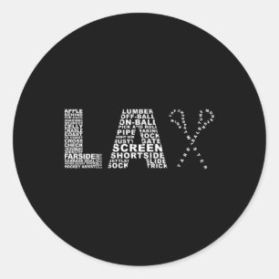 Lax Lacrosse Shirt For Lacrosse Player  Classic Round Sticker
