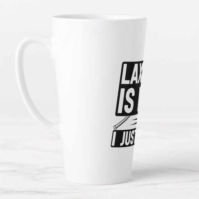 LAX Lacrosse Tumbler Latte Mug (Left)
