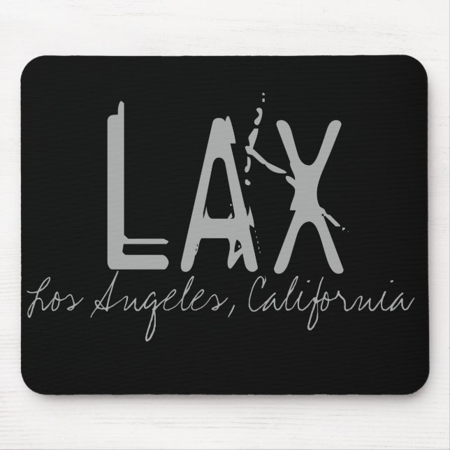 LAX Los Angeles Airport Typography Mouse Mat (Front)