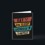 Lax Sport Funny Lacrosse Player Eat Sleep Lacrosse Card<br><div class="desc">Lax Sport Funny Lacrosse Player Eat Sleep Lacrosse Repeat</div>