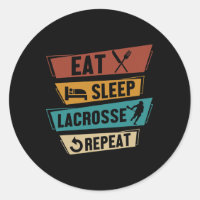 Lax Sport Funny Lacrosse Player Eat Sleep Lacrosse
