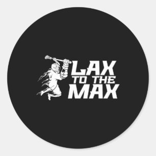 Lax To The Max Lacrosse 1  Classic Round Sticker