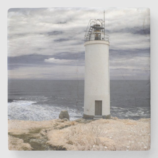 Laxe Lighthouse | Galicia, Spain Stone Coaster (Front)
