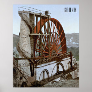 Laxey Wheel in the Isle of Man Poster