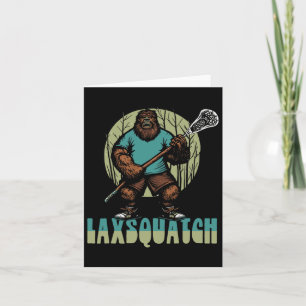 Laxsquatch! Bigfoot Lacrosse Player Funny Sasquatc Card