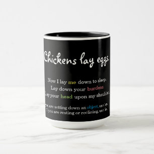 Lay Lie Grammar Police Mug
