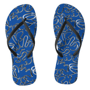Lay some metals on me x4 Blue BG Flip Flops