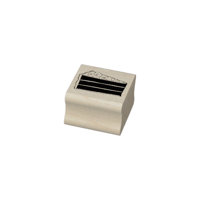Layer Cake Slice w/ Frosting Baking Dessert Stamp (Stamp)