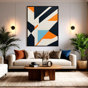 Layered Abstract  Geometry Canvas Print