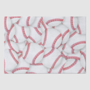 Layered Baseballs Pattern Birthday Tissue Paper