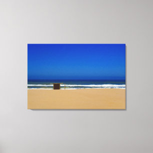 layered beach canvas print