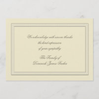 Layered Bereavement Thank You Notecard
