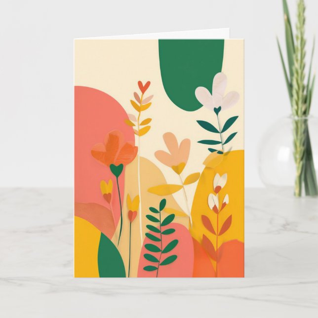 Layered Bloom Garden Card (Front)
