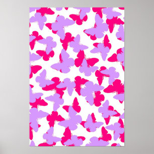 Layered Butterflies Poster