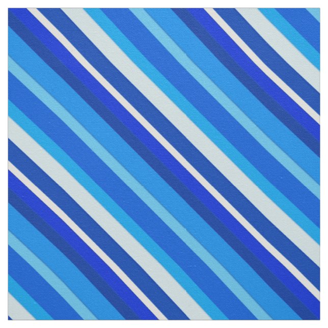 Layered candy stripes - cobalt and pale blue fabric (Swatch)