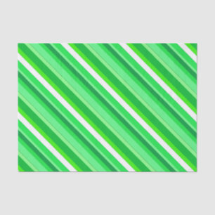 Layered candy stripes - emerald green and white tissue paper