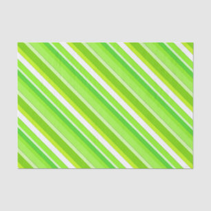 Layered candy stripes - lime green and white tissue paper