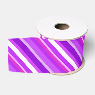 Layered candy stripes - purple and orchid grosgrain ribbon